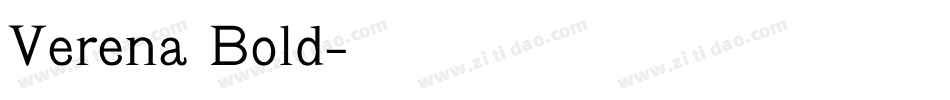 Verena Bold字体转换